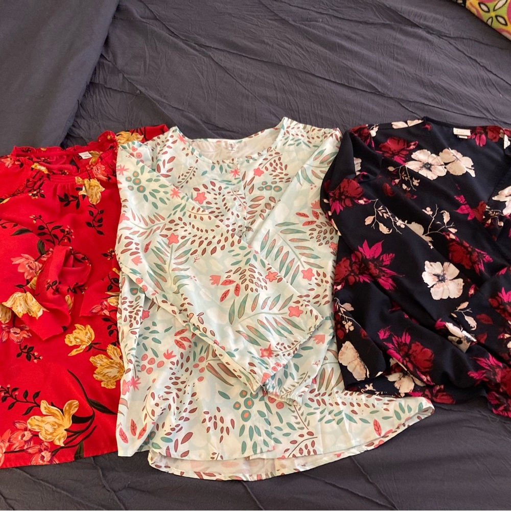 3 Ladies Work Shirts